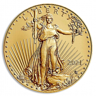 2021 1 oz American Gold Eagle Coin (BU, Type II) 2021 1 oz American Gold Eagle Coin (BU, Type II)
