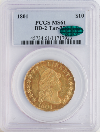 1801 $10 Draped Bust PCGS MS61 CAC