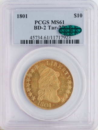 1801 $10 Draped Bust PCGS MS61 CAC 1801 $10 Draped Bust PCGS MS61 CAC