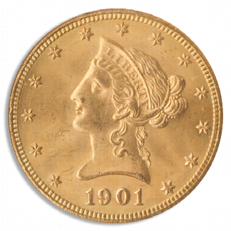 1901-S $10 Liberty Gold Coin NGC Mint State 65(MS65) CAC
