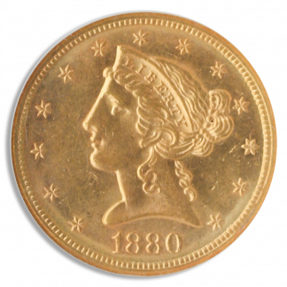 1880-S $5 Liberty NGC MS63 CAC 1880-S $5 Liberty NGC MS63 CAC
