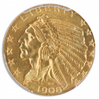 1908 $5 Indian PCGS MS65 CAC 1908 $5 Indian PCGS MS65 CAC