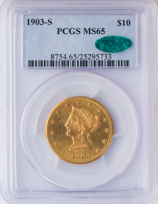 1903-S $10 Liberty PCGS MS65 CAC 1903-S $10 Liberty PCGS MS65 CAC