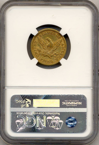 1854 $5 Liberty NGC AU58 CAC 1854 $5 Liberty NGC AU58 CAC