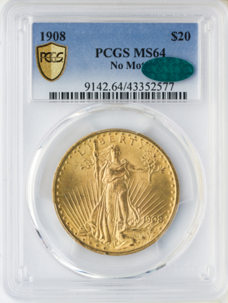 $20 ST GAUDENS CERTIFIED MS64 CAC $20 ST GAUDENS CERTIFIED MS64 CAC
