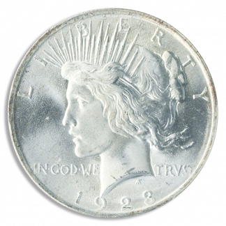 PEACE $1 CERTIFIED MS66 PEACE $1 CERTIFIED MS66