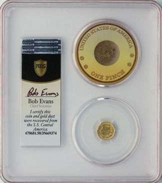 1851 $1 Gold SSCA Pinch Of Dust PCGS AU58