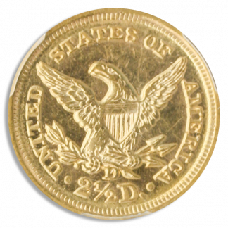 1856-D $2.50 Liberty PCGS MS62 CAC 1856-D $2.50 Liberty PCGS MS62 CAC