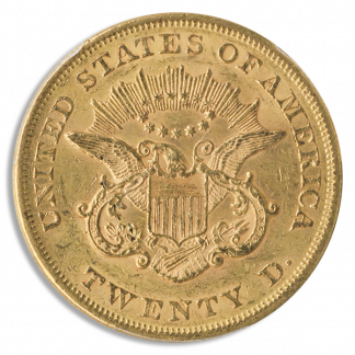 1865 $20 Liberty PCGS AU55 CAC 1865 $20 Liberty PCGS AU55 CAC