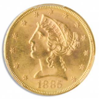 1885-S $5 Liberty PCGS MS66 CAC 1885-S $5 Liberty PCGS MS66 CAC