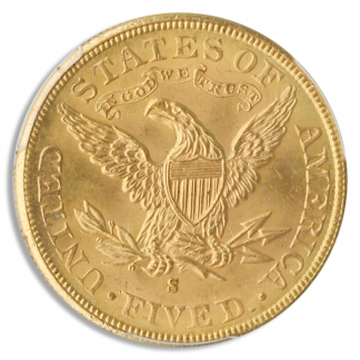 1885-S $5 Liberty PCGS MS66 CAC 1885-S $5 Liberty PCGS MS66 CAC