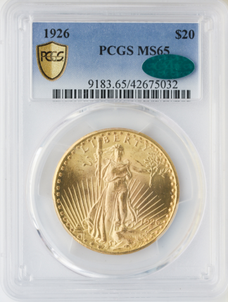 1926 $20 Saint Gaudens PCGS MS65 CAC