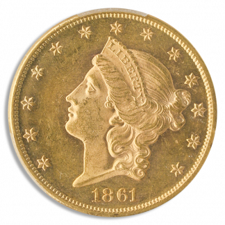 1861 $20 Liberty PCGS MS63 CAC 1861 $20 Liberty PCGS MS63 CAC