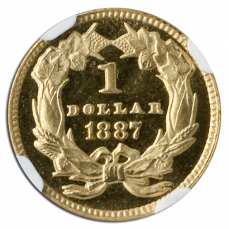 1887 Gold $1 Type 3 NGC PR65 Cameo CAC + 1887 Gold $1 Type 3 NGC PR65 Cameo CAC +