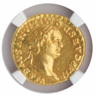 Roman Empire Domitian Aurues NGC ChAU Str:5 Srf:4 7.74g Roman Empire Domitian Aurues NGC ChAU Str:5 Srf:4 7.74g