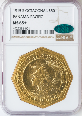 1915-S Pan Pac Octagonal NGC MS65 CAC+ 1915-S Pan Pac Octagonal NGC MS65 CAC+