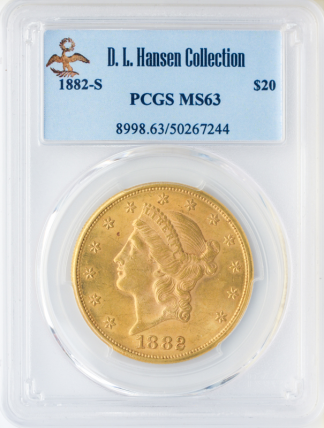 1882-S $20 Liberty PCGS MS63