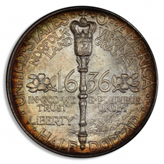 1936 Norfolk Virginia Silver Commemorative PCGS MS67 CAC 1936 Norfolk Virginia Silver Commemorative PCGS MS67 CAC