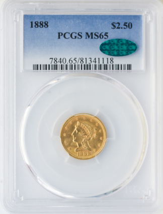 1888 $2 1/2 Liberty PCGS MS65 CAC 1888 $2 1/2 Liberty PCGS MS65 CAC