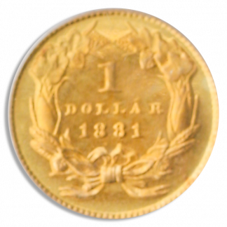 1881 $1 Gold Type 3 PCGS MS66 1881 $1 Gold Type 3 PCGS MS66