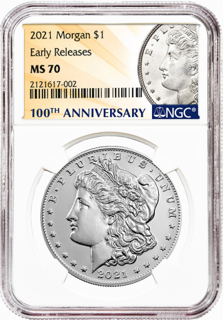 2021-P Morgan Dollar NGC MS70 100th Anniversary Early Releases 2021-P Morgan Dollar NGC MS70 100th Anniversary Early Releases