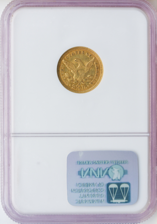 1844-D $2 1/2 Liberty NGC AU50