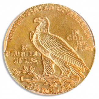 1911-D $2 1/2 Indian PCGS AU58 CAC