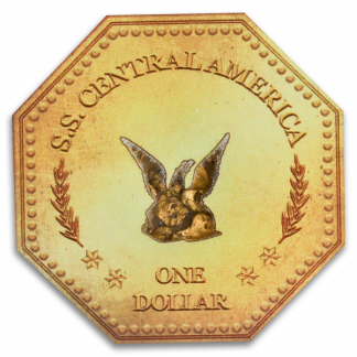 1857 $1 SS Central America 1.5 Grams Gold Nuggets 1857 $1 SS Central America 1.5 Grams Gold Nuggets