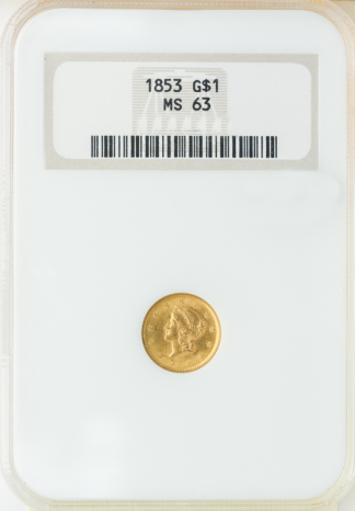 $1 Gold Type 1 Certified MS63 $1 Gold Type 1 Certified MS63