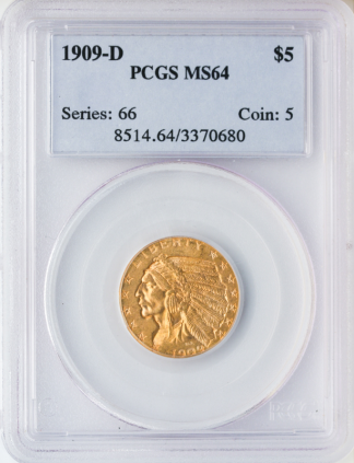 $5 Indian MS64 Certified $5 Indian MS64 Certified