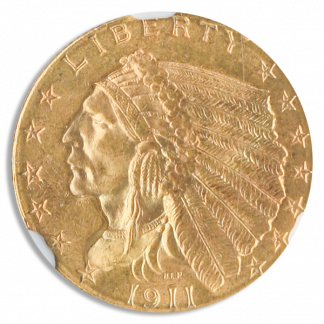 1911 $2.50 Indian NGC MS63 CAC 1911 $2.50 Indian NGC MS63 CAC