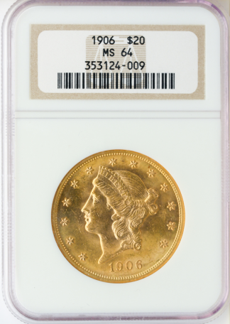 1906 $20 Liberty NGC MS64