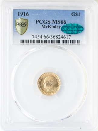 1916 McKinley $1 PCGS MS66 CAC