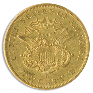 1861-O $20 Liberty PCGS AU53