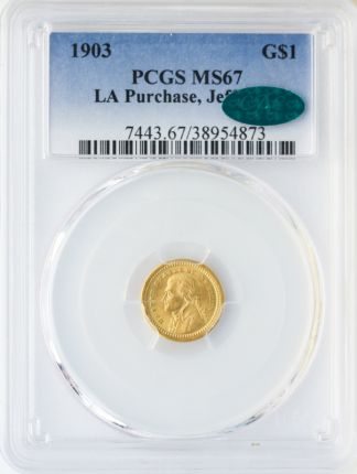 1903 $1 Gold LA Purchase Commemorative PCGS MS67 CAC