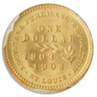 1903 $1 Gold LA Purchase Commemorative PCGS MS67 CAC 1903 $1 Gold LA Purchase Commemorative PCGS MS67 CAC