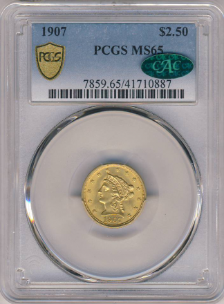 1907 $2.50 Liberty PCGS MS65 CAC