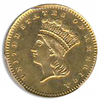 1870-S $1 Gold Type III PCGS MS63 1870-S $1 Gold Type III PCGS MS63