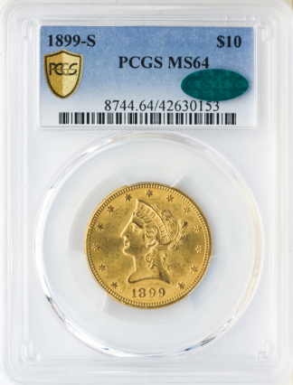 1899-S $10 Liberty PCGS MS64 CAC