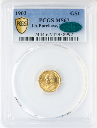 1903 McKinley $1 PCGS MS67 CAC 1903 McKinley $1 PCGS MS67 CAC
