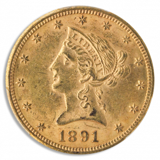1891-CC $10 Liberty PCGS MS61 CAC 1891-CC $10 Liberty PCGS MS61 CAC