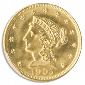 1905 $2 1/2 Liberty PCGS MS66 CAC 1905 $2 1/2 Liberty PCGS MS66 CAC