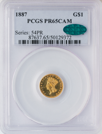 $1 GOLD 1887 CAMEO $1 GOLD 1887 CAMEO