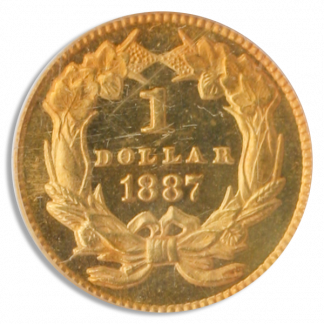 $1 GOLD 1887 CAMEO $1 GOLD 1887 CAMEO