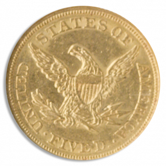 1861 $5 Liberty NGC AU58