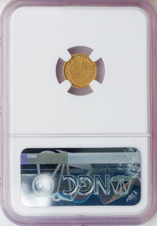 1849-O $1 Gold NGC AU58 CAC