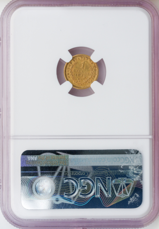 1849-O $1 Gold NGC AU58 CAC 1849-O $1 Gold NGC AU58 CAC