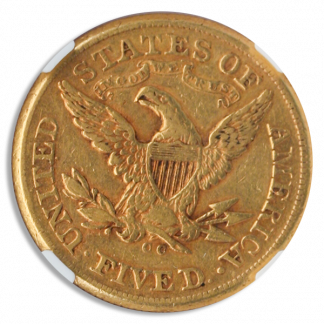 1875-CC $5 Liberty NGC XF45 CAC 1875-CC $5 Liberty NGC XF45 CAC