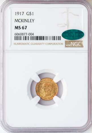 1917 McKinley $1 NGC MS67 CAC 1917 McKinley $1 NGC MS67 CAC