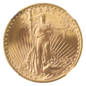 1923-D $20 Saint Gaudens NGC MS66 CAC